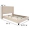 Merrick Lane Chenoa Upholstered Platform Bed with Button Tufted Headboard